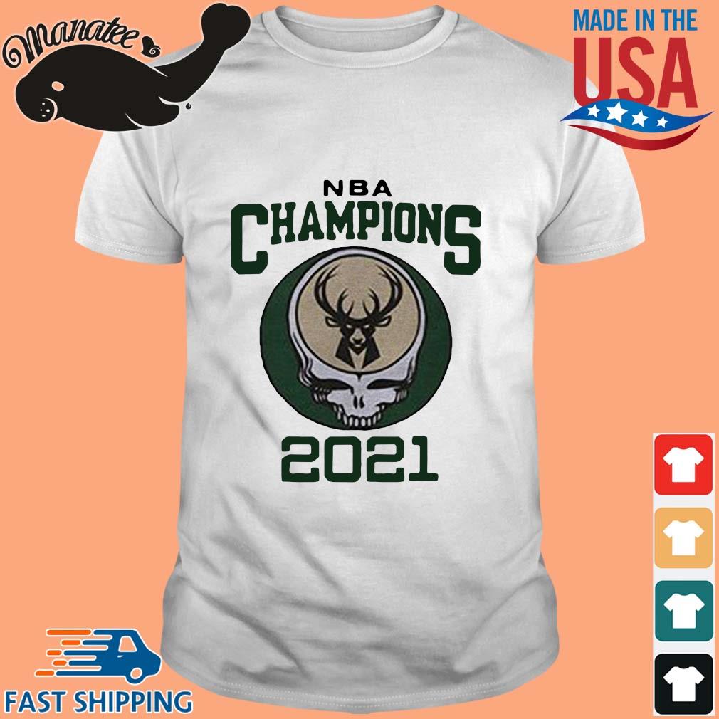 NBA x Grateful Dead 2021 Champs Bucks Retro Milwaukee Bucks T-Shirt, hoodie,  sweater, long sleeve and tank top