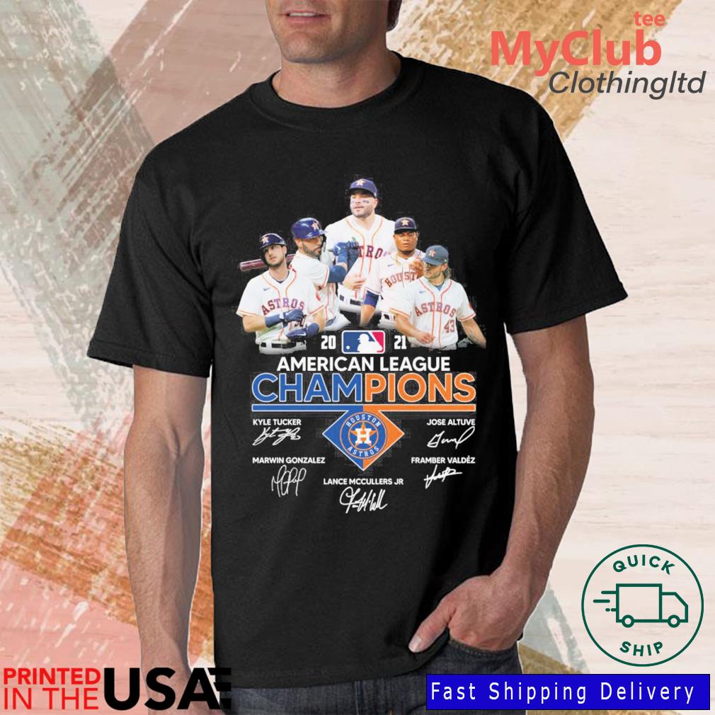 Houston Astros American League Champions 2021 signatures shirt, hoodie,  sweater, long sleeve and tank top