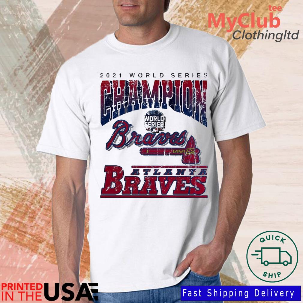 Womens Atlanta Braves MLB Apparel 2021 World Series Champions Shirt Large