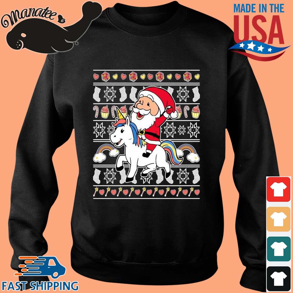 Santa riding unicorn Ugly Christmas sweater,Sweater, Hoodie, And Long Sleeved, Ladies, Tank Top